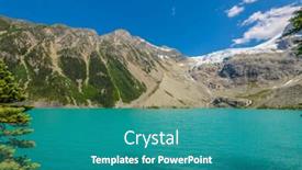  Presentation with canada - Colorful presentation theme enhanced with majestic mountain lake in canada upper joffre lake trail view backdrop and a teal colored foreground