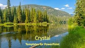  Presentation with british columbia - Slide set featuring majestic mountain lake in canada lightning lake in manning park in british columbia background and a tawny brown colored foreground