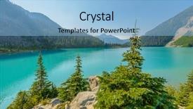  Presentation with canada - Amazing PPT theme having majestic mountain lake in canada upper joffre lake trail view backdrop and a light blue colored foreground