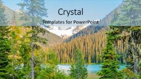  Presentation with canada - Presentation theme consisting of majestic mountain lake in canada upper joffre lake trail view background and a light blue colored foreground