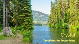  Presentation with british columbia canada - PPT layouts featuring majestic mountain lake in canada lightning lake in manning park in british columbia background and a tawny brown colored foreground
