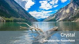  Presentation with british columbia canada - PPT theme enhanced with majestic mountain lake in canada background and a  colored foreground