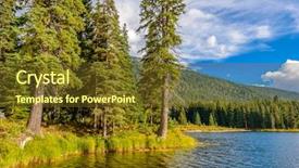  Presentation with mountain lake - Audience pleasing slide deck consisting of majestic mountain lake in canada backdrop and a tawny brown colored foreground