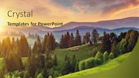  Presentation with cloud - Presentation design enhanced with majestic-mountain-landscape-with-colorful background and a coral colored foreground