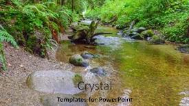  Presentation with river port - Beautiful slide set featuring majestic-mountain-river-in-canada backdrop and a gold colored foreground