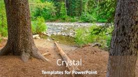  Presentation with british columbia canada - Presentation enhanced with majestic mountain river in canada manning park in british columbia background and a coral colored foreground