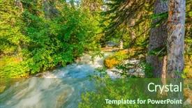  Presentation with british columbia canada - Slide deck enhanced with majestic mountain river in canada upper joffre lake trail in british columbia background and a tawny brown colored foreground