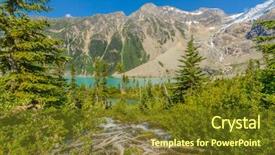  Presentation with british columbia canada - Audience pleasing theme consisting of majestic mountain river in canada upper joffre lake trail in british columbia backdrop and a tawny brown colored foreground