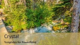  Presentation with british columbia - Cool new slides with majestic mountain river in canada upper joffre lake trail in british columbia backdrop and a yellow colored foreground