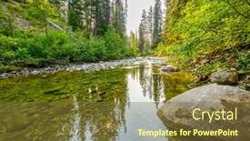  Presentation with british columbia canada - Slide set with majestic mountain river in canada manning park lightning lake trail in british columbia background and a tawny brown colored foreground