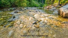  Presentation with british columbia canada - Slide set with majestic mountain river in canada manning park lightning lake trail in british columbia background and a coral colored foreground