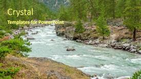  Presentation with vancouver - Amazing presentation theme having majestic-mountain-river-with-mountain backdrop and a tawny brown colored foreground