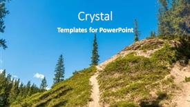  Presentation with america canada - PPT theme consisting of majestic-mountains-with-forest-foreground background and a teal colored foreground