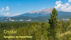  Presentation with america canada - Slides featuring majestic-mountains-with-forest-foreground background and a tawny brown colored foreground