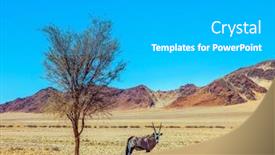  Presentation with dry - Cool new PPT theme with majestic-orange-dunes-dry-lake backdrop and a teal colored foreground