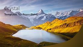 Presentation with destination - PPT theme having majestic-peaks-of-schreckhorn background and a light blue colored foreground