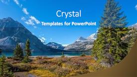  Presentation with rocky mountains - PPT theme enhanced with majestic-rocky-mountains-of-canada background and a teal colored foreground