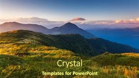  Presentation with ukraine - Slide set consisting of majestic sunset in the mountains landscape carpathian ukraine europe background and a tawny brown colored foreground