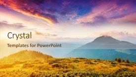  Presentation with transylvania - Amazing slide set having majestic sunset in the mountains landscape dramatic overcast sky transylvania carpathian ukraine europe beauty world backdrop and a lemonade colored foreground