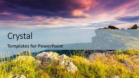  Presentation with sugarcane fields mountains landscape nature - Audience pleasing PPT theme consisting of soldier salute - set inside circle with usa backdrop and a ocean colored foreground.