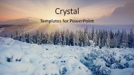  Presentation with sugarcane fields mountains landscape nature - Amazing PPT theme having majestic sunset in the winter backdrop and a  colored foreground