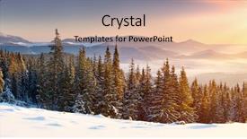  Presentation with mountains - Amazing theme having majestic sunset in the winter backdrop and a lemonade colored foreground