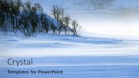  Presentation with finland - Presentation consisting of majestic-sunset-over-winter-landscape background and a light blue colored foreground