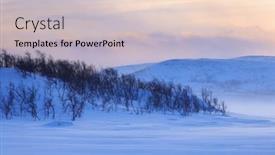  Presentation with finland - PPT layouts having majestic-sunset-over-winter-landscape background and a light gray colored foreground