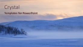  Presentation with finland - PPT theme enhanced with majestic-sunset-over-winter-landscape background and a lemonade colored foreground