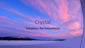  Presentation with finland - Presentation theme with majestic-sunset-over-winter-landscape background and a light blue colored foreground