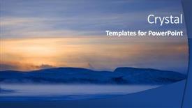  Presentation with finland - PPT theme featuring majestic-sunset-over-winter-landscape background and a ocean colored foreground