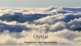  Presentation with dawn - Colorful presentation design enhanced with majestic-view-at-dawn-clouds backdrop and a soft green colored foreground