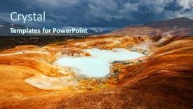  Presentation with geothermal - Beautiful presentation theme featuring majestic-view-of-the-geothermal backdrop and a ocean colored foreground