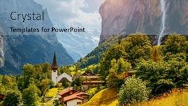  Presentation with popular - Slide deck having majestic-view-of-the-splendid background and a light blue colored foreground