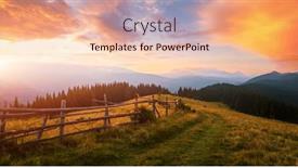  Presentation with magical - Presentation design having majestic-view-of-the-sunrise background and a  colored foreground