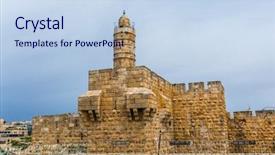  Presentation with jerusalem - Slide deck enhanced with majestic walls of ancient background and a sky blue colored foreground