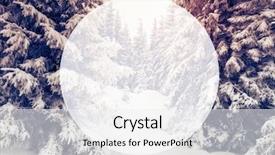  Presentation with happy new year - Slide deck featuring majestic winter landscape glowing background and a white colored foreground