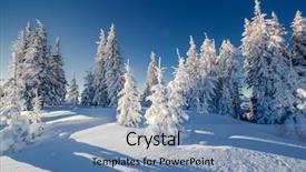  Presentation with happy new year - Cool new slides with majestic winter landscape glowing backdrop and a teal colored foreground