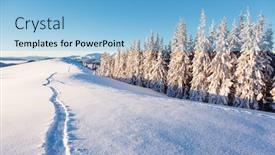  Presentation with winter scene - Presentation theme featuring majestic winter landscape glowing by sunlight in the morning clear blue sky dramatic and picturesque wintry scene location carpathian ukraine europe beauty world background and a light blue colored foreground