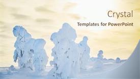  Presentation with finland - PPT theme featuring majestic-winter-landscape-with-snow background and a  colored foreground