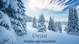  Presentation with happy new year - Beautiful slide set featuring majestic-winter-landscape-with-snowy backdrop and a light blue colored foreground