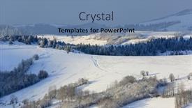  Presentation with winter scene - Amazing presentation theme having majestic-winter-scene-in-carpathian backdrop and a seafoam green colored foreground