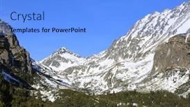  Presentation with winter - Beautiful theme featuring majestik-winter-landscape-in-tatra backdrop and a light blue colored foreground
