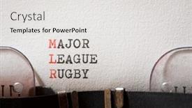  Presentation with rugby - Beautiful slide deck featuring major-league-rugby-phrase-written backdrop and a light gray colored foreground