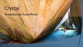  Presentation with virgin islands - PPT layouts with major tourist attraction at virgin background and a yellow colored foreground