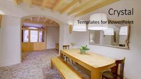  Presentation with mediterranean - Audience pleasing slide set consisting of majorca balearic indoor house backdrop and a coral colored foreground