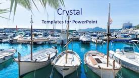  Presentation with marina - PPT theme consisting of calas - majorca cala ratjada rajada marina background and a sky blue colored foreground