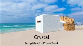  Presentation with spain - Beautiful PPT theme featuring majorca es trenc ses arenes backdrop and a  colored foreground