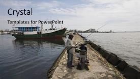  Presentation with fisherman - Theme featuring makassar - fisherman background and a  colored foreground