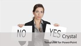  Presentation with decision - Audience pleasing PPT layouts consisting of make a decision between yes backdrop and a light gray colored foreground